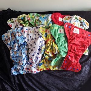 Lot of 10 Happy Flute Cloth Diapers - Newborn